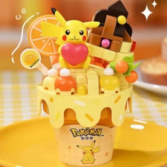 Keeppley Pikachu Pokémon Ice Cream Series Building Blocks – Collectible Set
